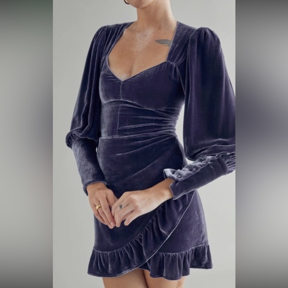 Reformation Blue Fortune Dress